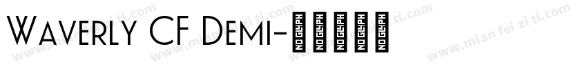 Waverly CF Demi字体转换